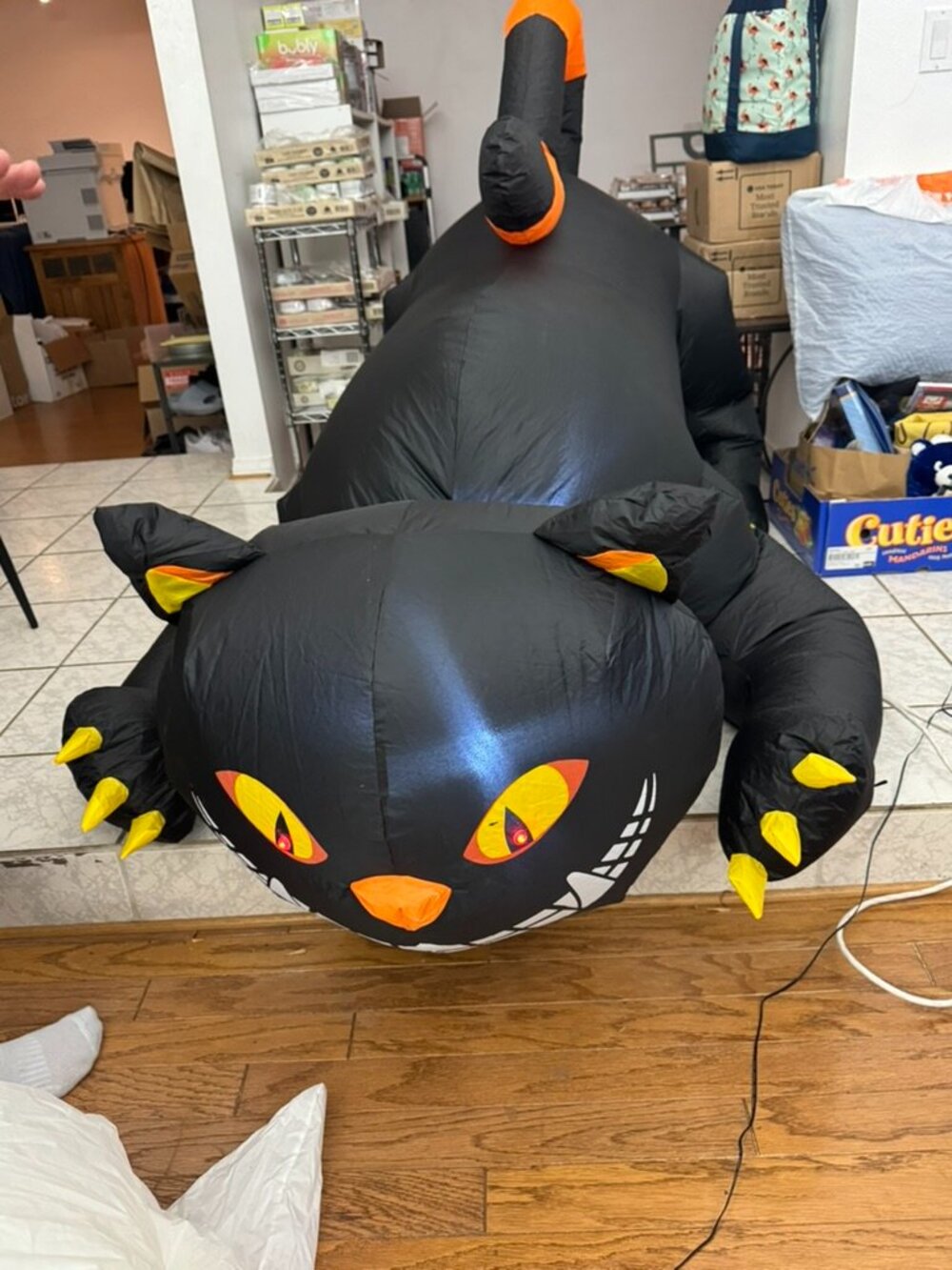 6ft Goosh Halloween Animated Head Spinning Inflatable Black Cat